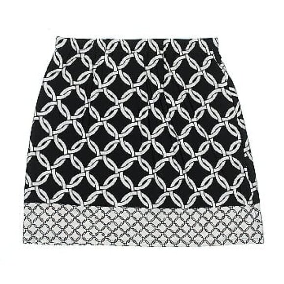 Susan Graver Print Skort Black White Geometric Print Size Medium - Picture 7 of 7